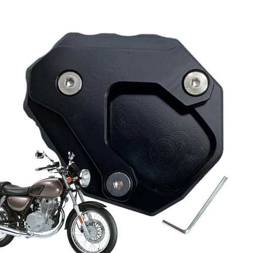 dewdat Motorrad Seitenständer Verlängerung,Stützplatte Zubehör - Haltegriff Seitenstützadapter Rutschfeste Unterlage Für Camping Touren Parken Auf Rasen von dewdat
