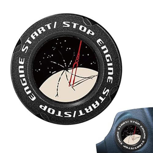 dewdat Motorstartabdeckung, Druckabdeckung für Auto - Push Start -Taste -Zubehör | ative Rotationsstaststastaufkleber für Rad Dashboard Key FOB Rocker von dewdat