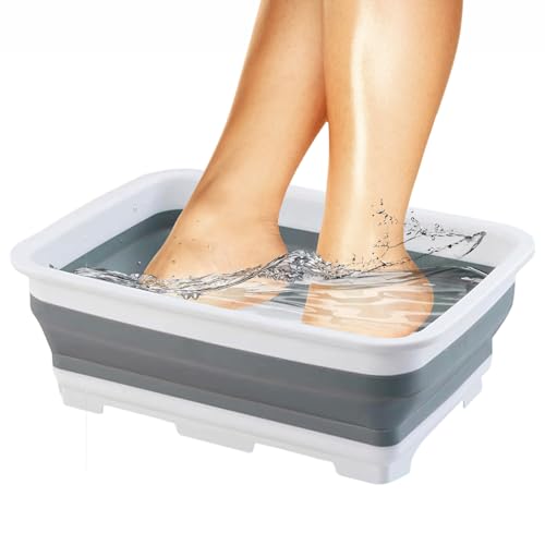 dewdat Pool Fußwaschbecken | Faltbares Fußwaschbecken Für Den Poolbereich | rutschfeste Badewanne Als Schwimmbad Zubehör Für Camping Terrasse Garten Outdoor von dewdat