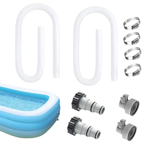 dewdat Poolpumpe Ersatzschlauch | Pool Verbindungsschlauch,Reparaturwerkzeug 38 mm Rohr für Schutz des Wasserzirkulationsflusses Wartung von Rohrleitungen und Reinigung des Wassers von dewdat