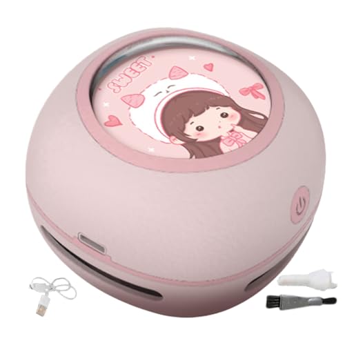 dewdat Schreibtischreiniger | Tischreiniger Für Tastaturen | Wiederaufladbarer Mini-Desk-Vacuum Mit Hoher Saugkraft Für Zuhause, Büro, Unterwegs, Schule Und Wohnheim von dewdat