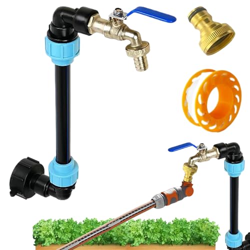 dewdat Tank-Adapter Für Behälter,19 mm Gewinde IBC Container Entleerungs Adapter Fitting - Grobgewinde Schlauchverbinder Eimerzubehör Für Flüssigkeitsbehälter Garten Haus Camping von dewdat