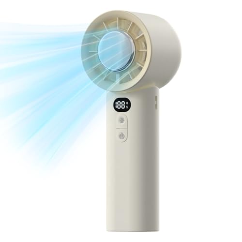 dewdat Tragbarer Klappventilator,Wiederaufladbarer Reiseventilator Mit Kräftigem Wind Für Unterwegs - 3-fach Regulierbar Starker Luftstrom Für Hochzeiten Camping Sport Spiele Angeln Picknick von dewdat