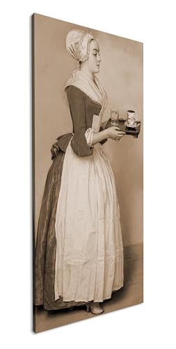 Jean-Étienne Liotard - Das Schokoladenmädchen Panorama 80x40cm Effekt:Sepia XXL Kunstdruck Motiv auf Holzrahmen/Leinwandbild/Wandbild/Wohnzimmer Dekoration Jean-Étienne Liotard - Das Schokoladenmädchen Panorama 80x40cm Effekt:Sepia XXL Kunstdruck Motiv auf Holzrahmen/Leinwandbild/Wandbild/Wohnzimmer Dekoration von deyoli