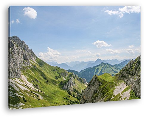 atemberaubender Ausblick in den Alpen Format: 80x60 als Leinwandbild, Motiv fertig gerahmt auf Echtholzrahmen, Hochwertiger Digitaldruck mit Rahmen, Kein Poster oder Plakat atemberaubender Ausblick in den Alpen Format: 80x60 als Leinwandbild, Motiv fertig gerahmt auf Echtholzrahmen, Hochwertiger Digitaldruck mit Rahmen, Kein Poster oder Plakat von deyoli