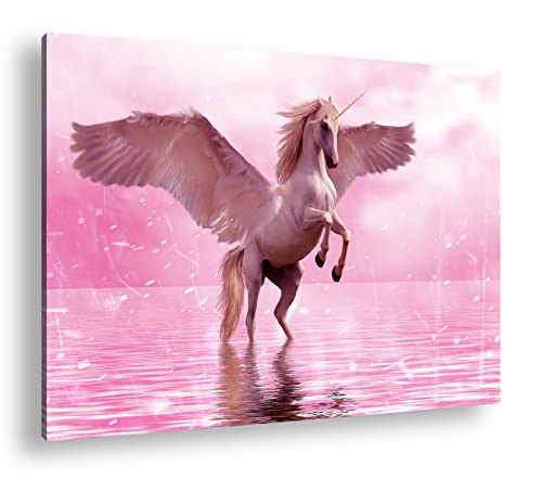 deyoli beflügeltes Einhorn Format: 80x60 als Leinwandbild, Motiv fertig gerahmt auf Echtholzrahmen, Hochwertiger Digitaldruck, Kein Poster oder Plakat deyoli beflügeltes Einhorn Format: 80x60 als Leinwandbild, Motiv fertig gerahmt auf Echtholzrahmen, Hochwertiger Digitaldruck, Kein Poster oder Plakat von deyoli