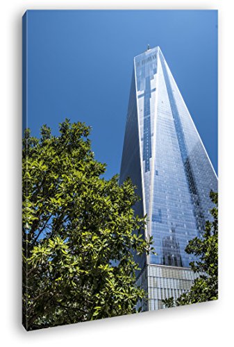 das World Trade Center Format: 120x80 als Leinwandbild, Motiv fertig gerahmt auf Echtholzrahmen, Hochwertiger Digitaldruck mit Rahmen, Kein Poster oder Plakat von deyoli