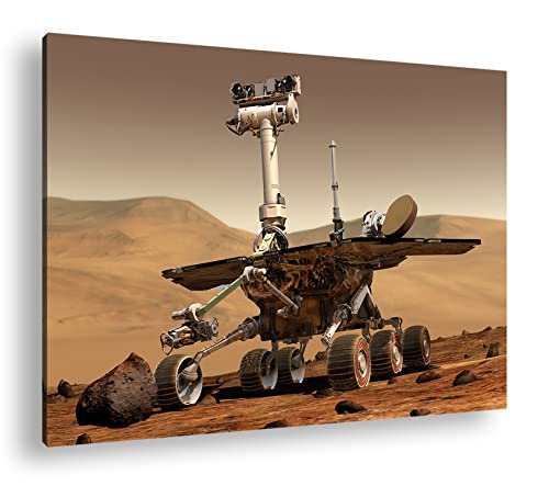 der Mars Rover Format: 120x80 als Leinwandbild, Motiv fertig gerahmt auf Echtholzrahmen, Hochwertiger Digitaldruck, Kein Poster oder Plakat von deyoli