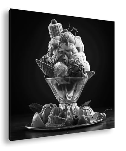 deyoli Ein prachtvoller Eisbecher mit farbenfrohen Kugeln und Toppings Format: 40x40cm Effekt:Schwarz&Weiß XXL Kunstdruck Motiv auf Holzrahmen/Leinwandbild/Wandbild/Wohnzimmer Dekoration deyoli Ein prachtvoller Eisbecher mit farbenfrohen Kugeln und Toppings Format: 40x40cm Effekt:Schwarz&Weiß XXL Kunstdruck Motiv auf Holzrahmen/Leinwandbild/Wandbild/Wohnzimmer Dekoration von deyoli