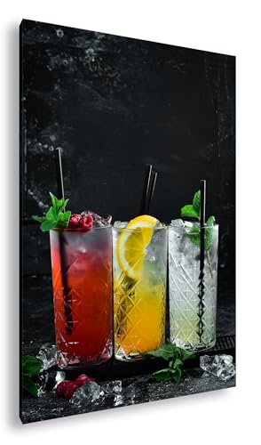 deyoli Leinwandbild Farbige Cocktails, erfrischend und stilvoll, Sinnesfest im Glas. Format: 70x50cm XXL Kunstdruck Bild auf Holzrahmen/Wandbild/Wohnzimmer Dekoration deyoli Leinwandbild Farbige Cocktails, erfrischend und stilvoll, Sinnesfest im Glas. Format: 70x50cm XXL Kunstdruck Bild auf Holzrahmen/Wandbild/Wohnzimmer Dekoration von deyoli