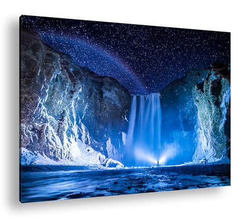 deyoli Leuchtender Wasserfall unter funkelndem Sternenhimmel und Regenbogen Format: 120x80cm XXL Kunstdruck Motiv auf Holzrahmen/Leinwandbild/Wandbild/Wohnzimmer Dekoration deyoli Leuchtender Wasserfall unter funkelndem Sternenhimmel und Regenbogen Format: 120x80cm XXL Kunstdruck Motiv auf Holzrahmen/Leinwandbild/Wandbild/Wohnzimmer Dekoration von deyoli