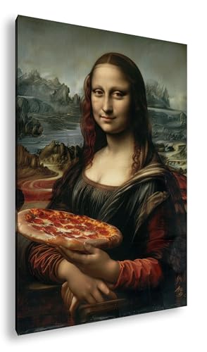 deyoli Mona Lisa mit Pizza – Ein Renaissance-Schmaus. Format: 100x70cm XXL Kunstdruck Motiv auf Holzrahmen/Leinwandbild/Wandbild/Wohnzimmer Dekoration deyoli Mona Lisa mit Pizza – Ein Renaissance-Schmaus. Format: 100x70cm XXL Kunstdruck Motiv auf Holzrahmen/Leinwandbild/Wandbild/Wohnzimmer Dekoration von deyoli