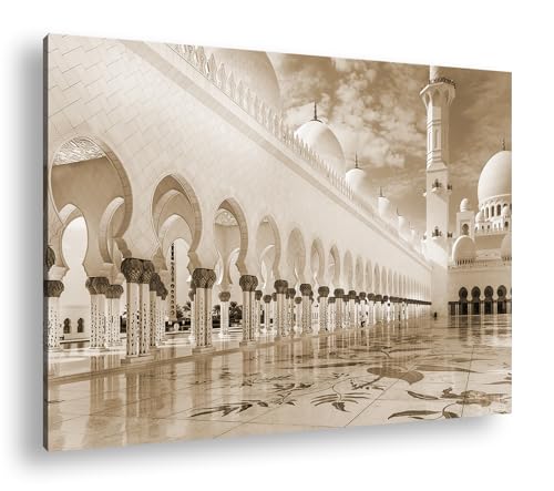 deyoli Leinwandbild Moschee in Abu Dhabi, strahlt im weißen Marmor. Format: 70x50cm Effekt:Sepia XXL Kunstdruck Bild auf Holzrahmen/Wandbild/Wohnzimmer Dekoration deyoli Leinwandbild Moschee in Abu Dhabi, strahlt im weißen Marmor. Format: 70x50cm Effekt:Sepia XXL Kunstdruck Bild auf Holzrahmen/Wandbild/Wohnzimmer Dekoration von deyoli