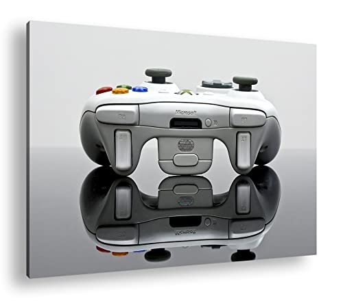 deyoli fantastischer Xbox Controller im Format: 120x80 als Leinwandbild, Motiv fertig gerahmt auf Echtholzrahmen, Hochwertiger Digitaldruck mit Rahmen, Kein Poster oder Plakat von deyoli