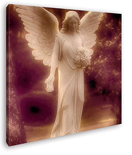 deyoli himmlischer Engel Format: 70x70 als Leinwandbild, Motiv fertig gerahmt auf Echtholzrahmen, Hochwertiger Digitaldruck mit Rahmen, Kein Poster oder Plakat von deyoli
