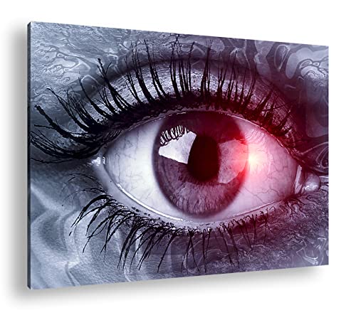 deyoli leuchtenedes Auge Format: 120x80 als Leinwandbild, Motiv fertig gerahmt auf Echtholzrahmen, Hochwertiger Digitaldruck, Kein Poster oder Plakat von deyoli