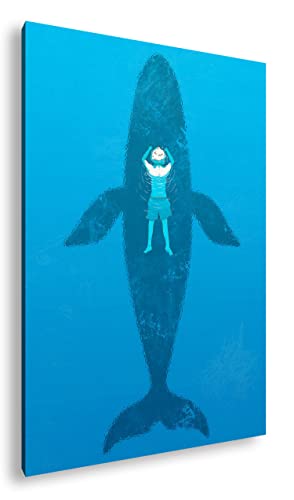 deyoli schwimmen mit einem Wal Format: 60x40 als Leinwandbild, Motiv fertig gerahmt auf Echtholzrahmen, Hochwertiger Digitaldruck, Kein Poster oder Plakat deyoli schwimmen mit einem Wal Format: 60x40 als Leinwandbild, Motiv fertig gerahmt auf Echtholzrahmen, Hochwertiger Digitaldruck, Kein Poster oder Plakat von deyoli