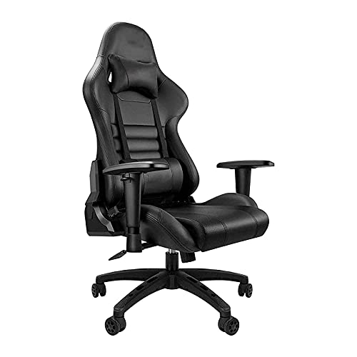 Leather Computer Chairs Gaming Chair High Back Racing Office Swivel Executive Chair with Headrest Adjustable Armrest and Lumbar Support for Adults Teens (Color : A) (D) von dfghjdfgas