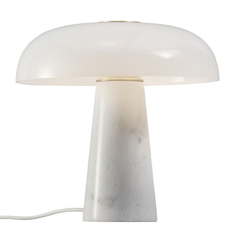 dftp Tischleuchte Glossy Marmor opal weiß E27 von dftp design for the people