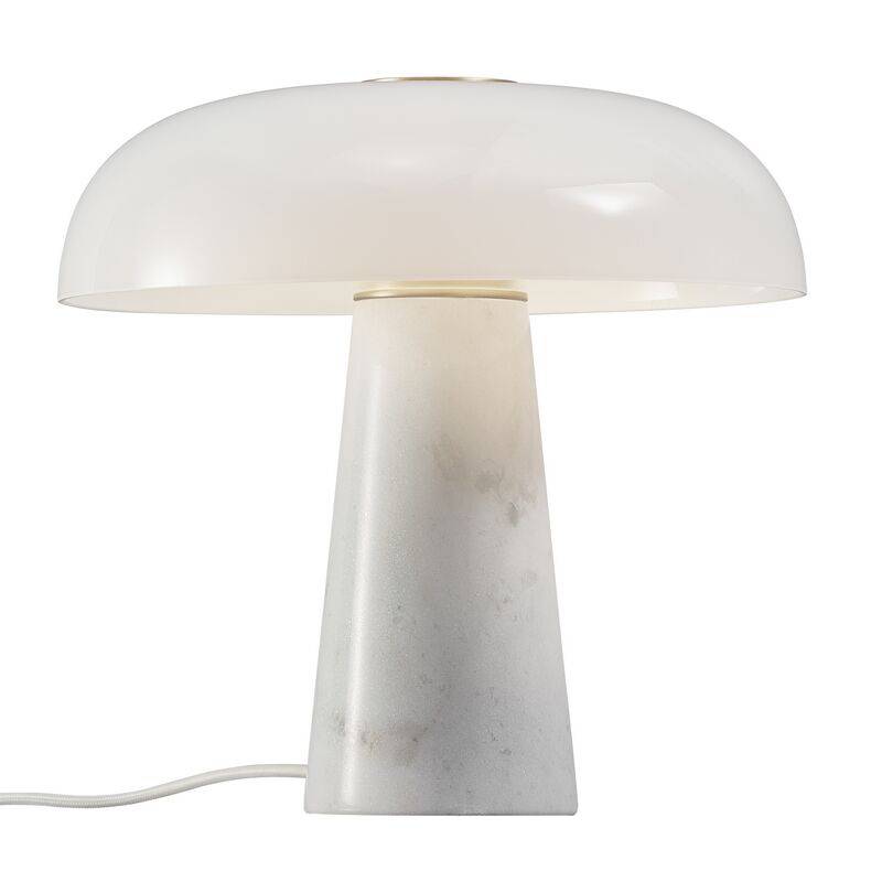 dftp Tischleuchte Glossy Marmor opal weiß E27 von dftp design for the people