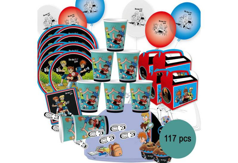 dh konzept Einweggeschirr-Set Die Drei ??? Kindergeburtstag XXL Party Deko Set dh konzept Einweggeschirr-Set Die Drei ??? Kindergeburtstag XXL Party Deko Set von dh konzept