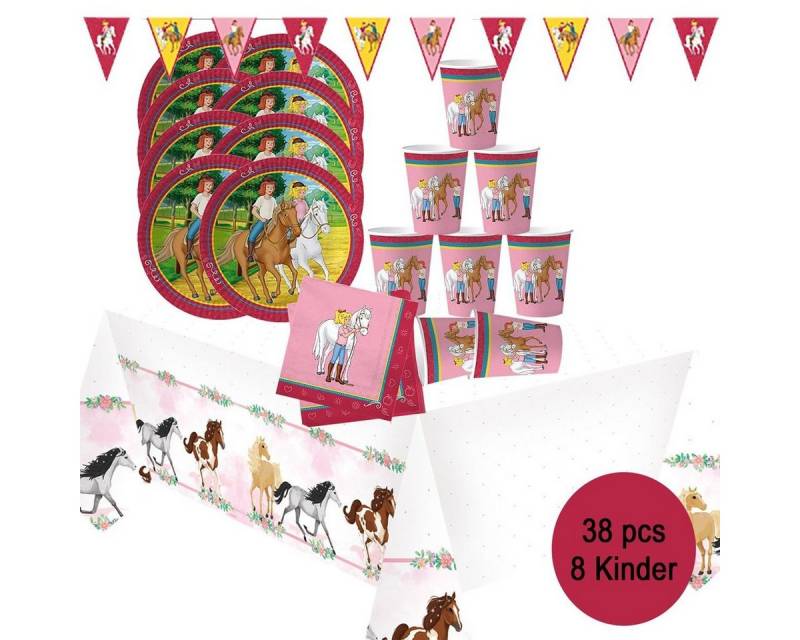 dh konzept Papierdekoration Bibi & Tina Party Deko Set für Kindergeburtstage von dh konzept