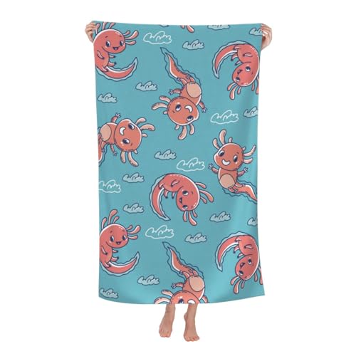 dhakalrlde Axolotl Strandtuch, lustiges Axolotl-Thema, sandfrei, Mikrofaser-Handtuch, ultraweich, schnell trocknend, Pool-Handtuch, saugfähiges Handtuch, leichtes Handtuch für Outdoor, Reisen, dhakalrlde Axolotl Strandtuch, lustiges Axolotl-Thema, sandfrei, Mikrofaser-Handtuch, ultraweich, schnell trocknend, Pool-Handtuch, saugfähiges Handtuch, leichtes Handtuch für Outdoor, Reisen, von dhakalrlde
