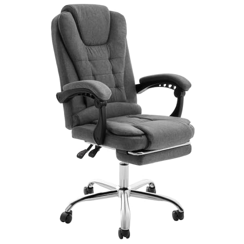 di volio Bürostuhl Baldo, ergonomischer Schreibtischstuhl mit Sitzhöhenverstellung und Fußstütze, max. Körpergewicht 150 kg, robuste Konstruktion (Dunkelgrau) von di volio