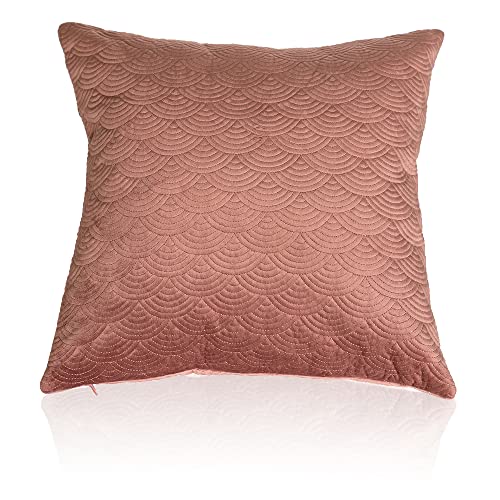 diMio 2er Set Samt-Sofakissen mit Reißverschluss und Füllung Couchkissen Dekokissen Zierkissen (2er Set, Rosé (Samt)) von diMio