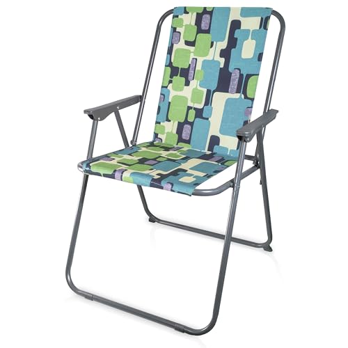 diMio Retro-Design Klappstuhl in 8 trendigen Designs Camping Garten Anglerstuhl 70er Jahre (MELT) von diMio