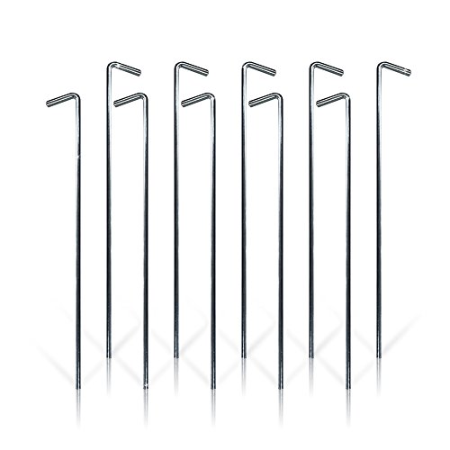 diMio XL Stahl-Zelthaken Allround Rund/V-Profil (Zeltnagel Ø4,5mm, 10er Pack) von diMio