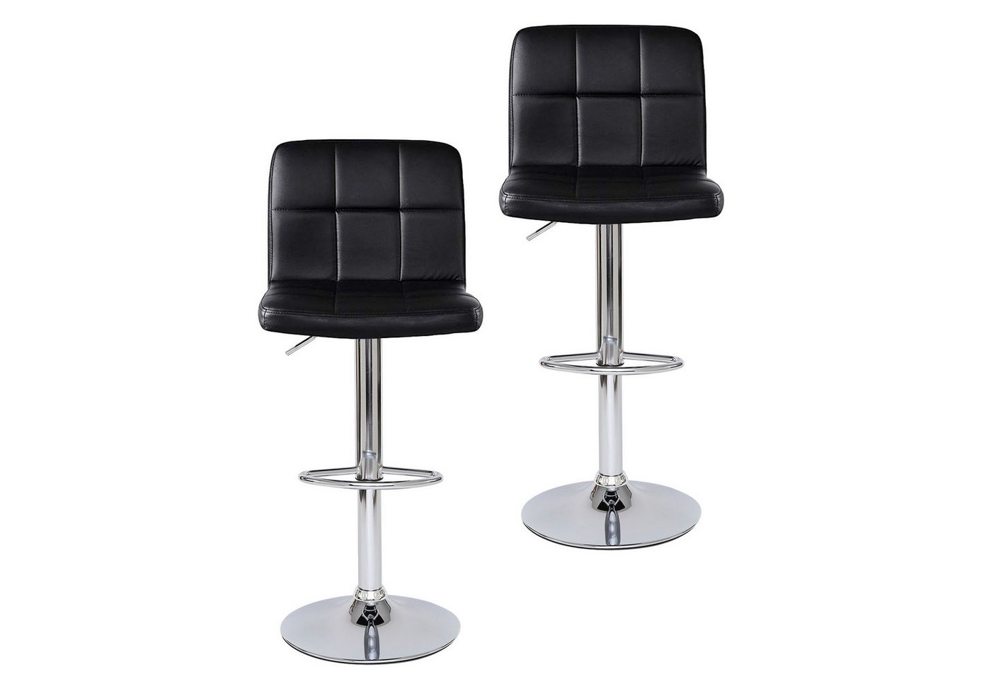 dibea Barhocker Modell 2 (2er Set), stufenlos höhenverstellbar, Fußablage von dibea