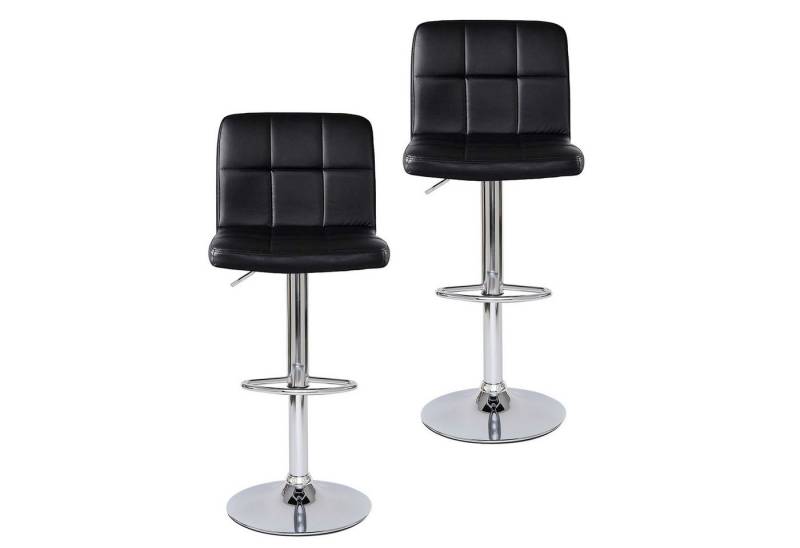 dibea Barhocker Modell 2 (2er Set), stufenlos höhenverstellbar, Fußablage von dibea