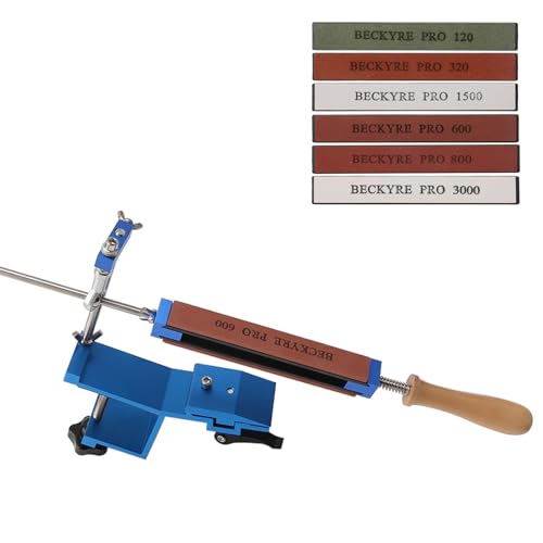 diceevil Professionelles Messerschärfgerät with Quick Release Multipurpose Fixed-Angle Knife Sharpening System with 6 Whetstones von diceevil