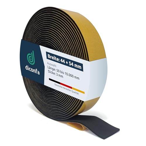 diconfa Dachfenster Dichtung schwarz kompatibel mit VELUX - WÄHLBAR Breite 44mm, 54mm - Länge 0,05m bis 10m - AUSWAHL: 54mm x 800mm - Schaumdichtung selbstklebend Lüftungsklappe Holz Kunststoff diconfa Dachfenster Dichtung schwarz kompatibel mit VELUX - WÄHLBAR Breite 44mm, 54mm - Länge 0,05m bis 10m - AUSWAHL: 54mm x 800mm - Schaumdichtung selbstklebend Lüftungsklappe Holz Kunststoff von diconfa