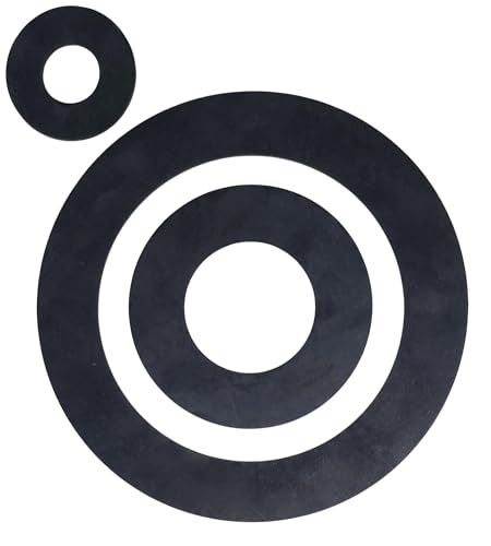 diconfa Flanschdichtung DIN 2690 Gummi EPDM - WÄHLEN ==> DN15 bis DN500-1 bis 200 Stück - AUSWAHL: DN32 PN10-40 (82 x 43 x 3mm), 12 Stück - Gummidichtung Flachdichtung Rohrverbindung Vollgummi von diconfa