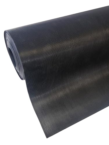 diconfa ÖLBESTÄNDIGE Feinriefenmatte Gummimatte 3mm stark - BREITE 0,2m bis 1,2m - LÄNGE 0,05m bis 10m - Auswahl 0,6m x 1,55m (600mm x 1550mm) - NBR Benzin-fest Werkbank Auto-Werkstatt Garage von diconfa