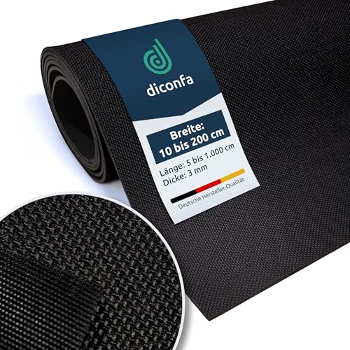 diconfa PROFILINE Antirutschmatte Gummi 3mm stark - Auswahl 1m x 1,7m (100 x 170cm) - 0,1m bis 2m BREIT- 0,05m bis 10m LANG - Gummimatte sehr rutschfest Außenbereich UV-stabil Meterware von diconfa
