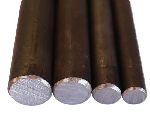 diconfa Rundstahl Rundeisen S235-JR ST-37 - Ø 25mm x 80mm - DURCHMESSER 10mm bis 100mm - LÄNGE 10mm bis 1000mm - warm-gewalzt Rundmaterial Stahl Eisen-stange Metallstange Rundprofil Baustahl von diconfa
