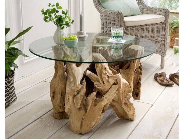 die Faktorei »Java« Unikat Couchtisch Teak-Wurzel Ø 60 cm von die Faktorei