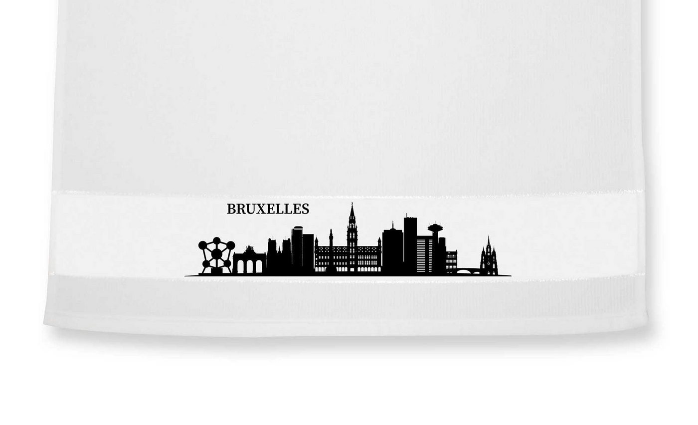 die Stadtmeister Geschirrtuch Skyline Brüssel / Bruxelles von die Stadtmeister