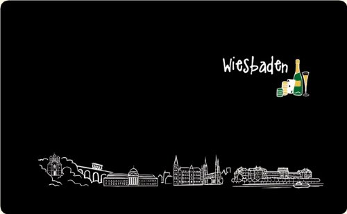 Frühstücksbrettchen Skyline Wiesbaden von die stadtmeister