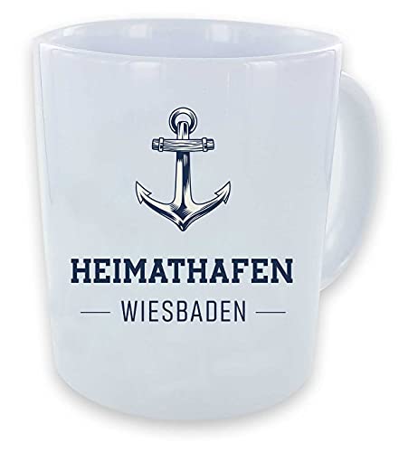 Keramiktasse "Heimathafen Wiesbaden" von die stadtmeister