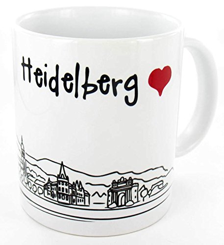 die stadtmeister Keramiktasse Skyline Heidelberg - als Geschenk für Heidelberger & Fans der Universitätsstadt oder als Heidelberg Souvenir von die stadtmeister