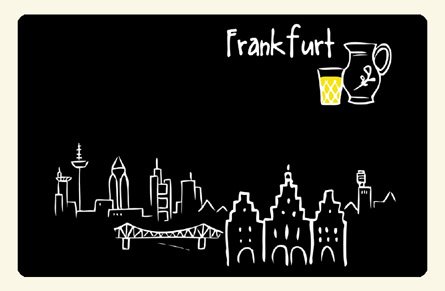 die stadtmeister Kühlschrankmagnet Skyline Frankfurt - als Geschenk für Frankfurter & Fans der Mainmetropole oder als Frankfurt Souvenir von die stadtmeister