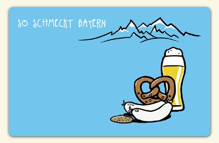 die stadtmeister Kühlschrankmagnet So schmeckt Bayern - als Geschenk für echte Bayern oder als Bayern Souvenir von die stadtmeister