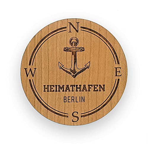 Untersetzer Kirschfurnier Heimathafen Berlin von die stadtmeister