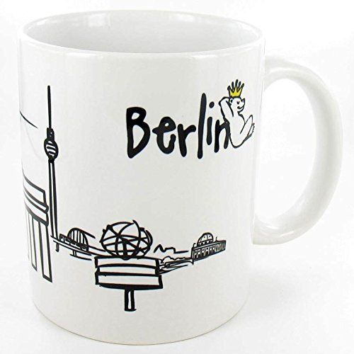 die stadtmeister Keramiktasse weiß ''Skyline Berlin'' von die stadtmeister