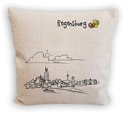 die stadtmeister Sofakissen Skyline Regensburg von die stadtmeister