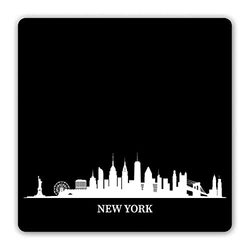 Untersetzer schwarz Skyline New York von die stadtmeister